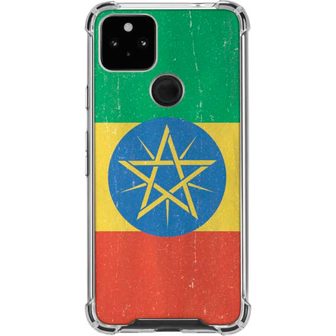 Ethiopia Flag Distressed Pixel Cases